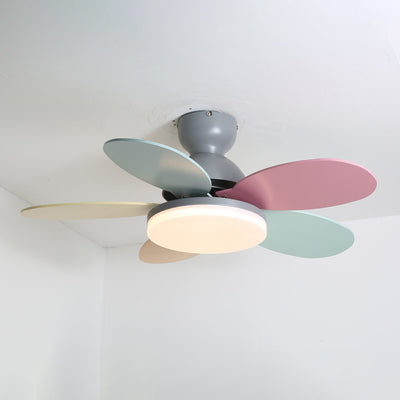 Eireise Colorful Glass Kids Ceiling Fan Light