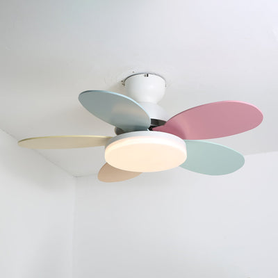 Eireise Colorful Glass Kids Ceiling Fan Light