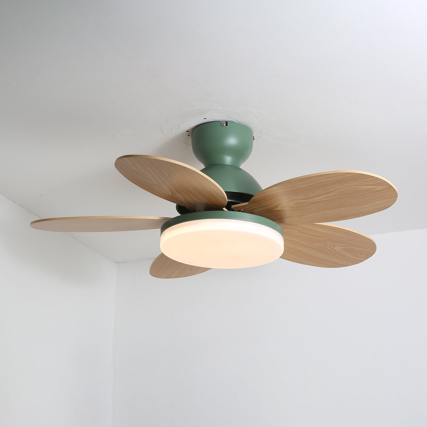 Eireise Colorful Glass Kids Ceiling Fan Light