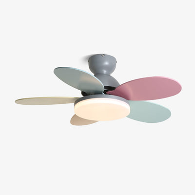 Eireise Colorful Glass Kids Ceiling Fan Light
