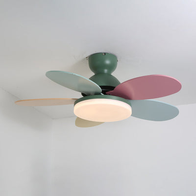 Eireise Colorful Glass Kids Ceiling Fan Light