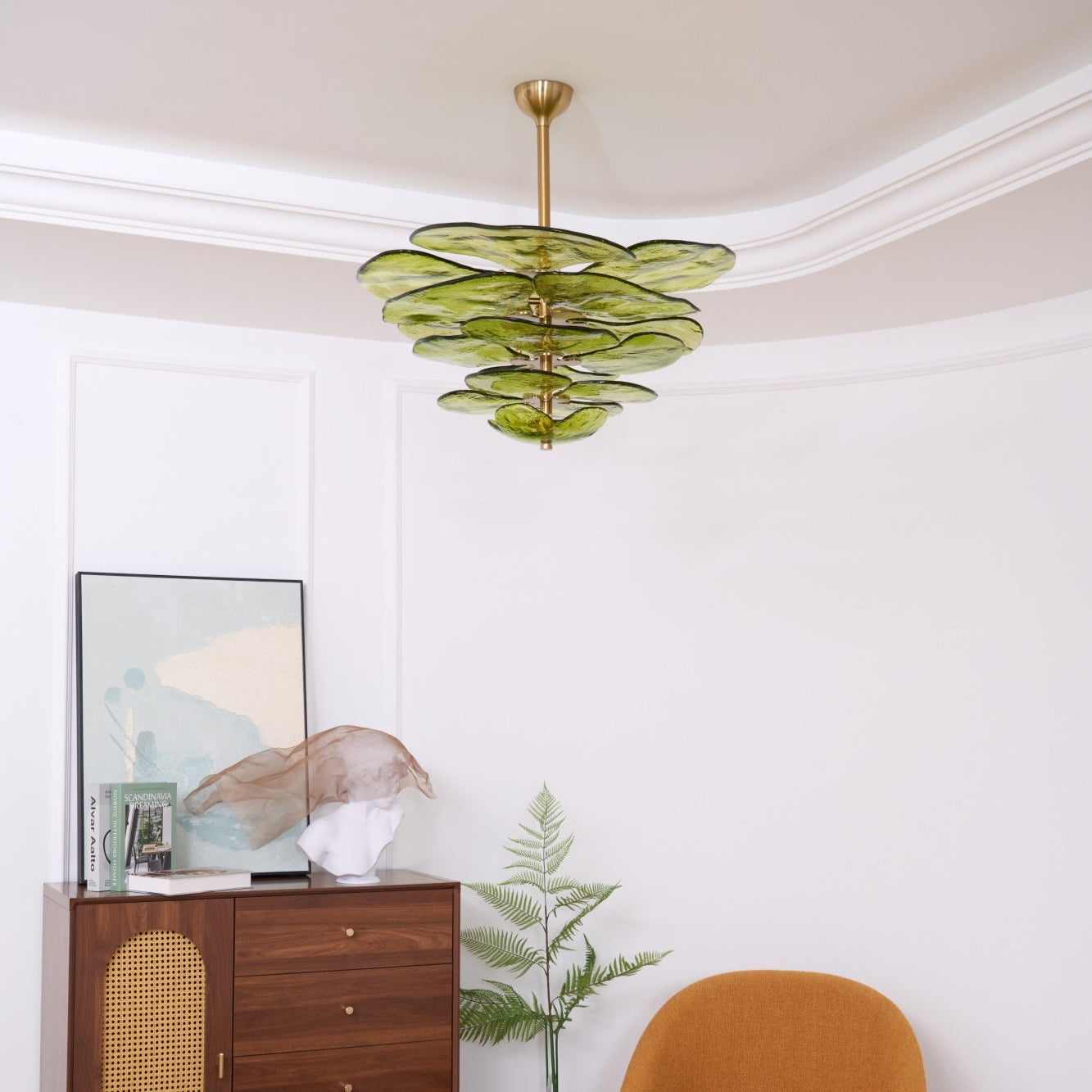 Crivs Chandelier Gold Murano Glass Petal Luxury