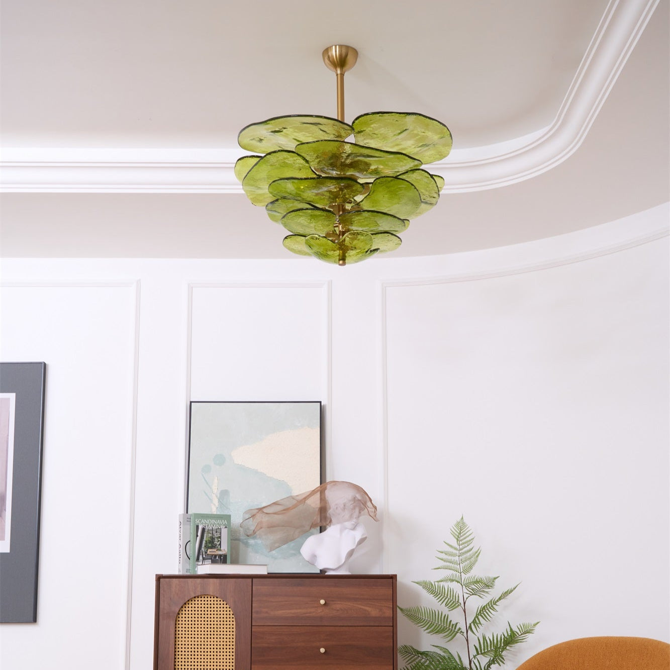 Crivs Chandelier Gold Murano Glass Petal Luxury