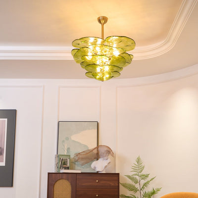 Crivs Chandelier Gold Murano Glass Petal Luxury