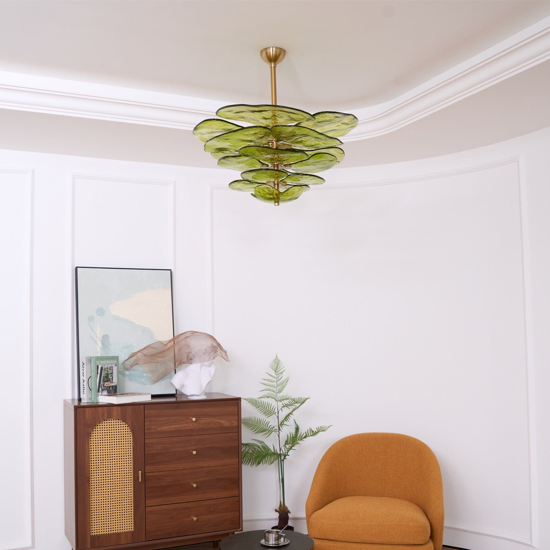 Crivs Chandelier Gold Murano Glass Petal Luxury