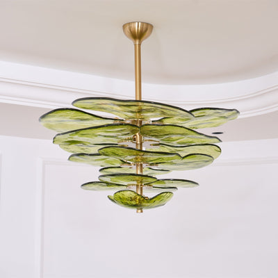 Crivs Chandelier Gold Murano Glass Petal Luxury