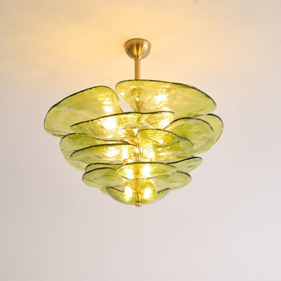 Crivs Chandelier Gold Murano Glass Petal Luxury