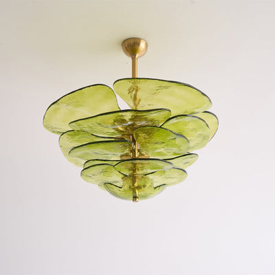Crivs Chandelier Gold Murano Glass Petal Luxury