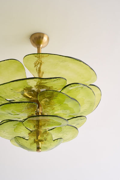 Crivs Chandelier Gold Murano Glass Petal Luxury