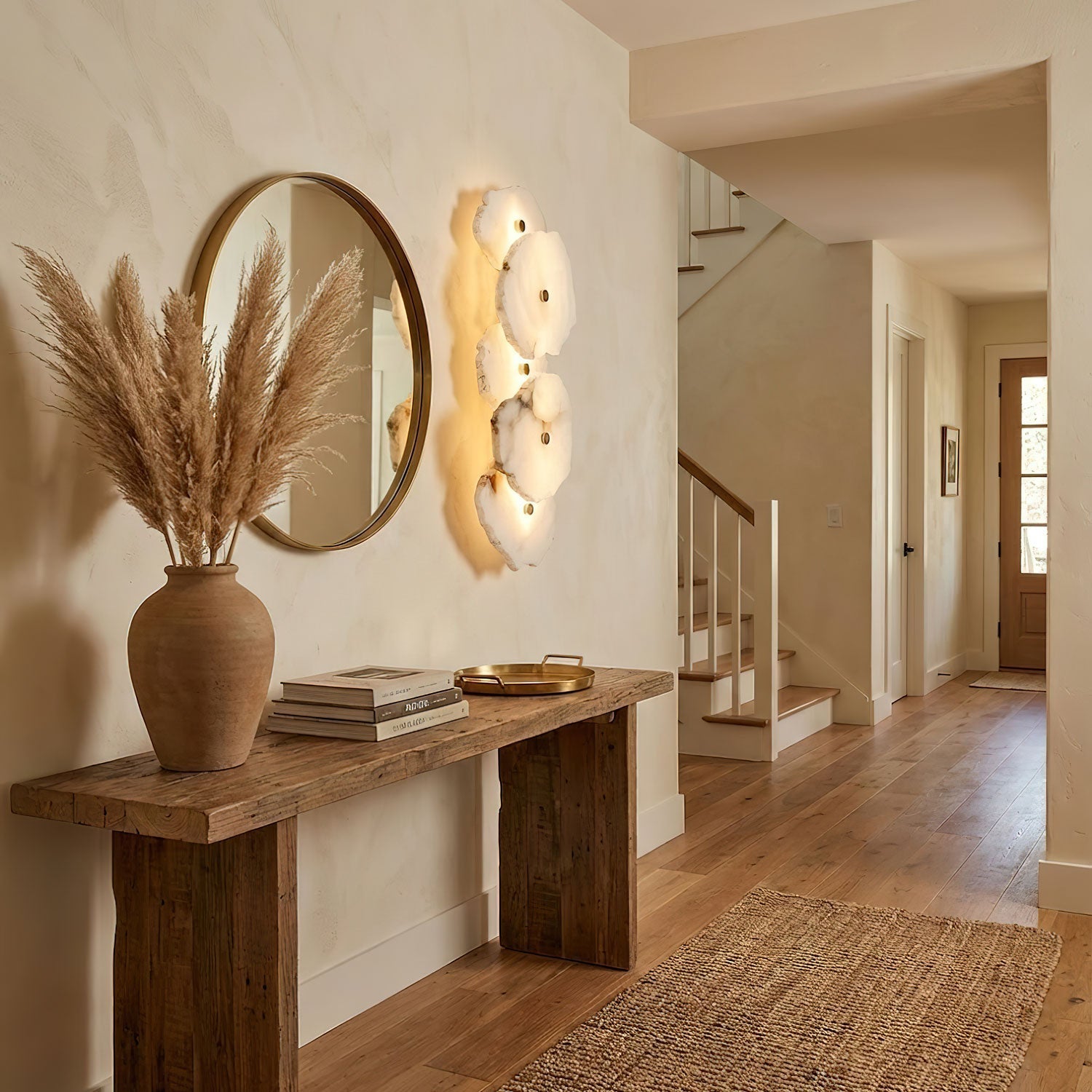 Elmsborne Alabaster Indoor Wall Light