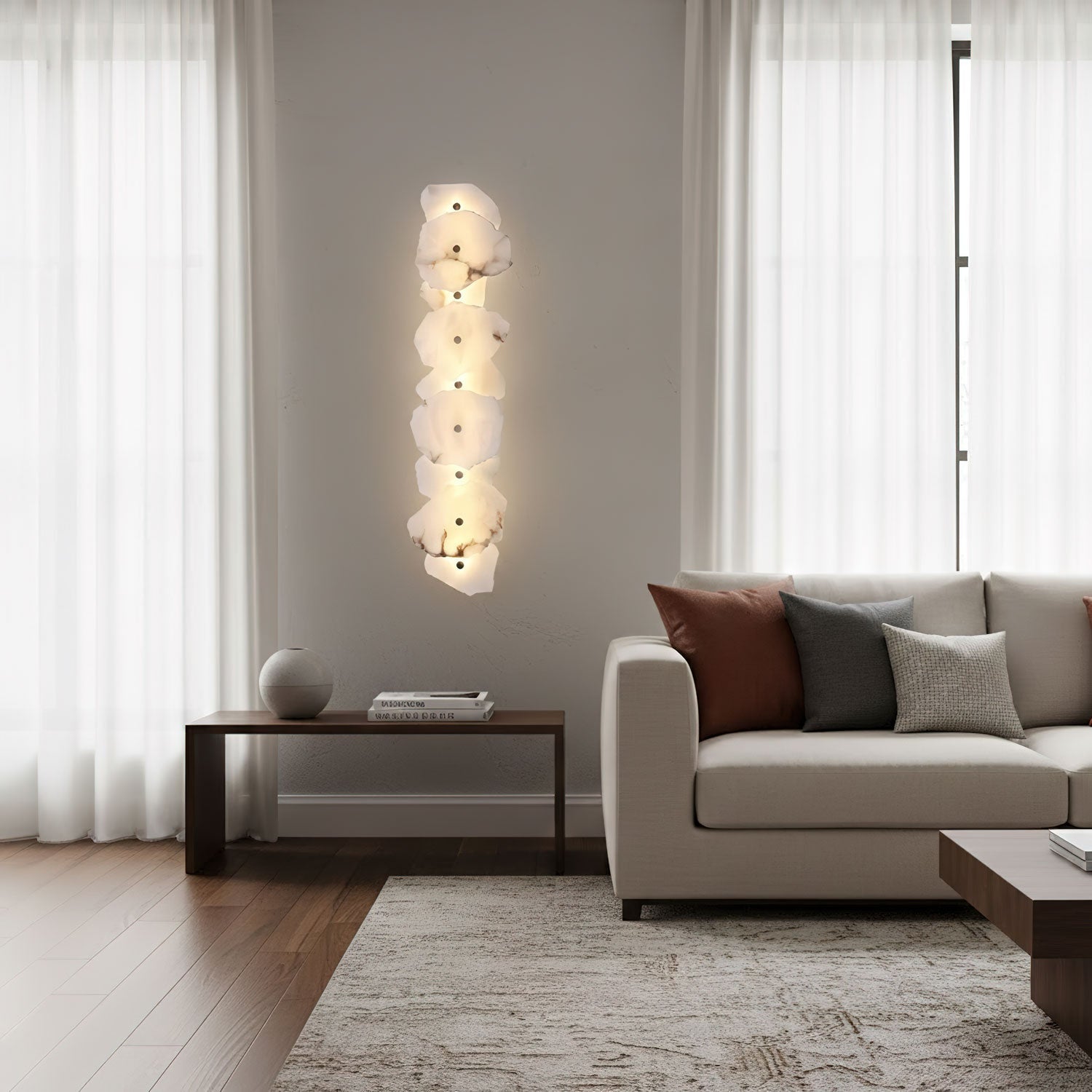 Elmsborne Alabaster Indoor Wall Light