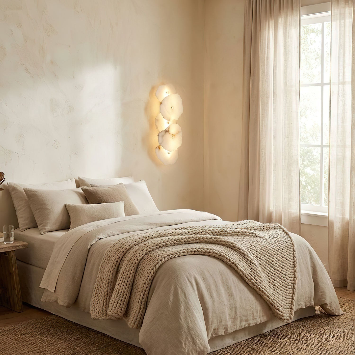 Elmsborne Alabaster Indoor Wall Light