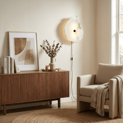 Nivarelia Alabaster Plug-in Wall Lamp