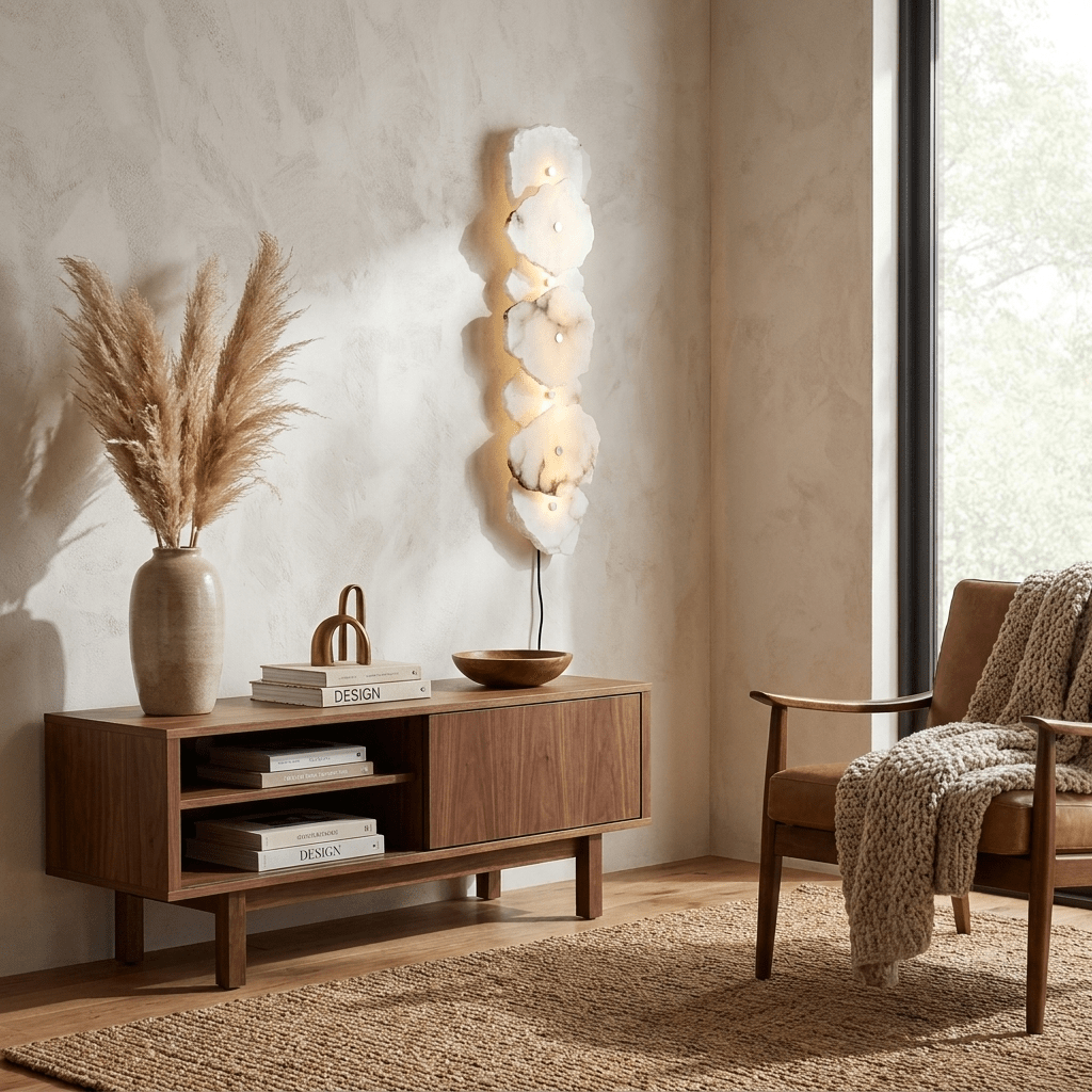 Nivarelia Alabaster Plug-in Wall Lamp