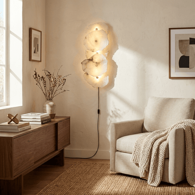 Nivarelia Alabaster Plug-in Wall Lamp