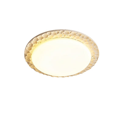 Cascade Travertine Carved Ceiling Light