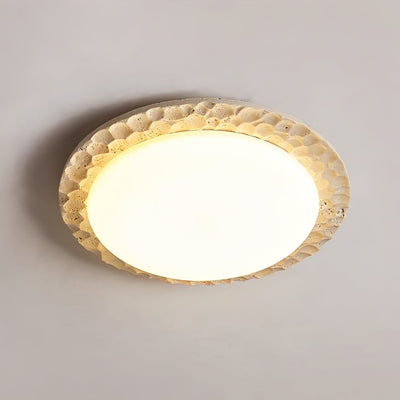 Cascade Travertine Carved Ceiling Light