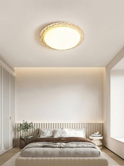 Cascade Travertine Carved Ceiling Light