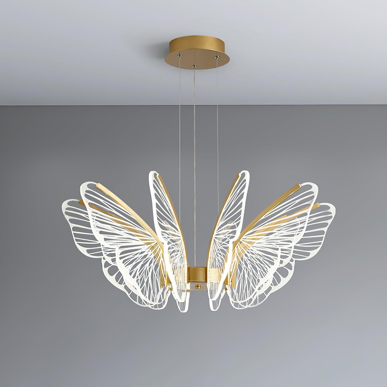 Zorvi Chandelier Butterfly Wing Crystal