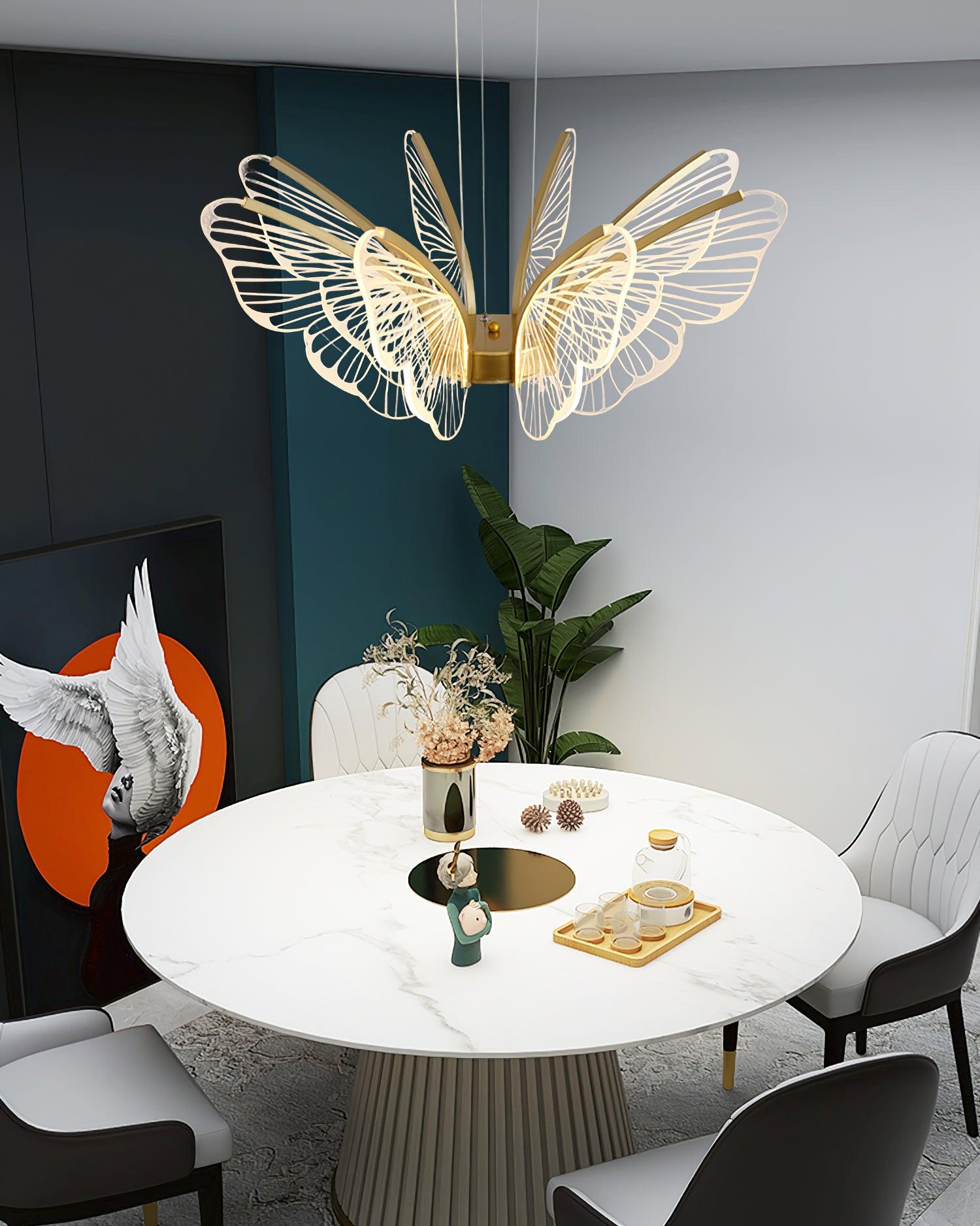 Zorvi Chandelier Butterfly Wing Crystal