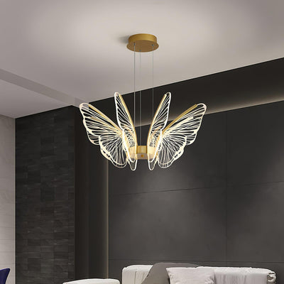 Zorvi Chandelier Butterfly Wing Crystal
