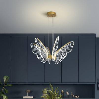 Zorvi Chandelier Butterfly Wing Crystal