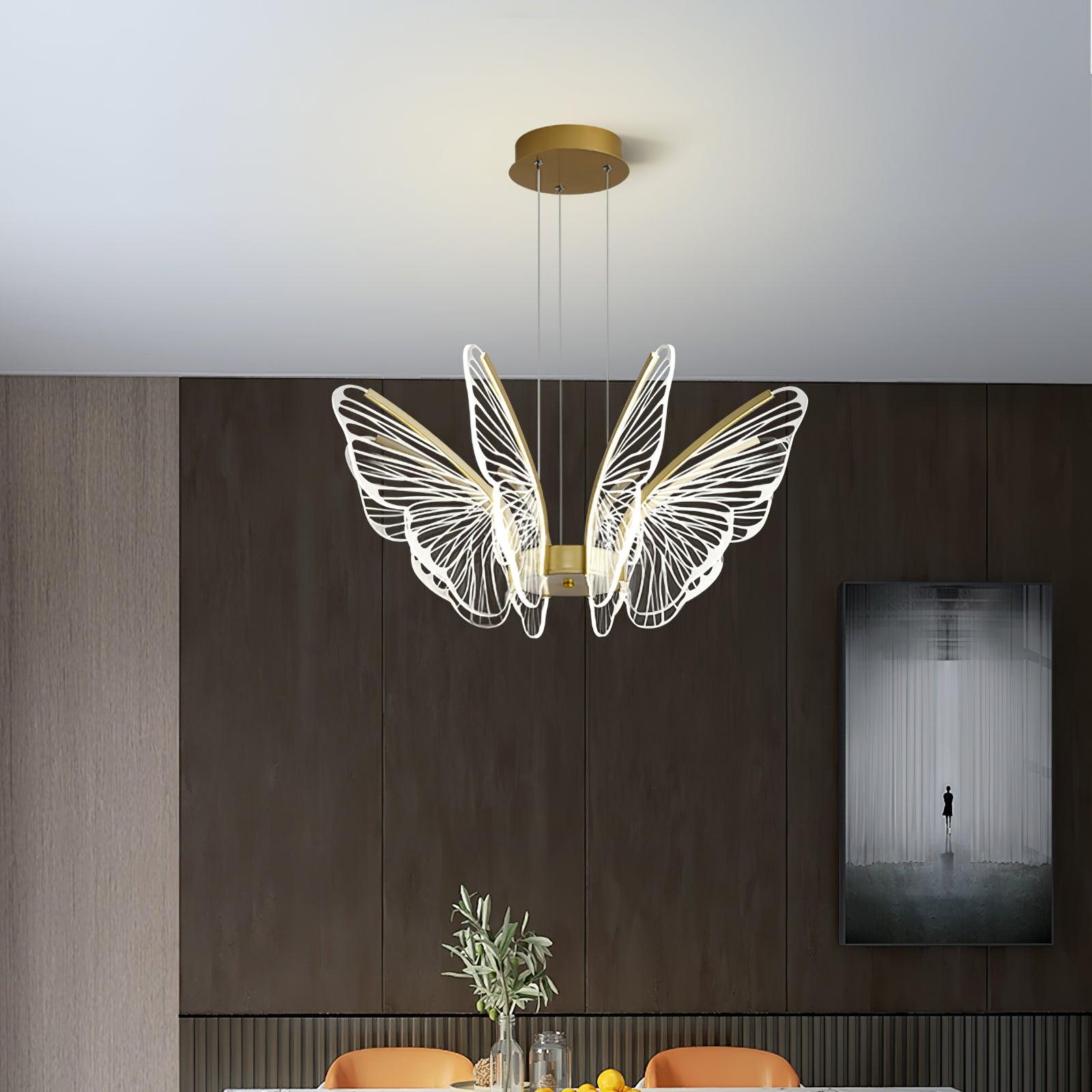 Zorvi Chandelier Butterfly Wing Crystal