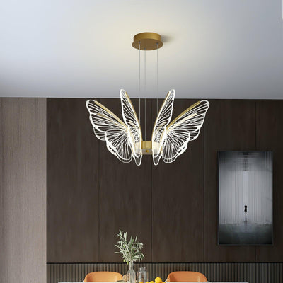 Zorvi Chandelier Butterfly Wing Crystal