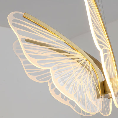 Zorvi Chandelier Butterfly Wing Crystal