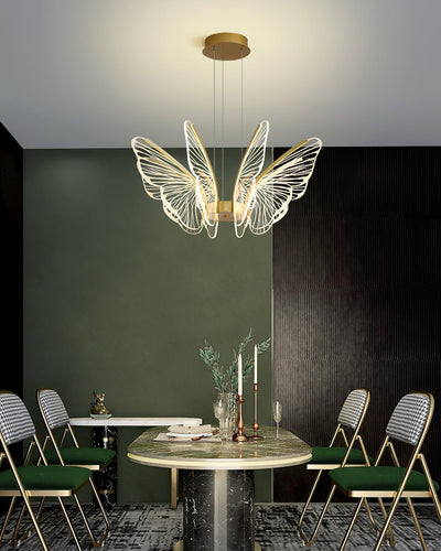 Zorvi Chandelier Butterfly Wing Crystal