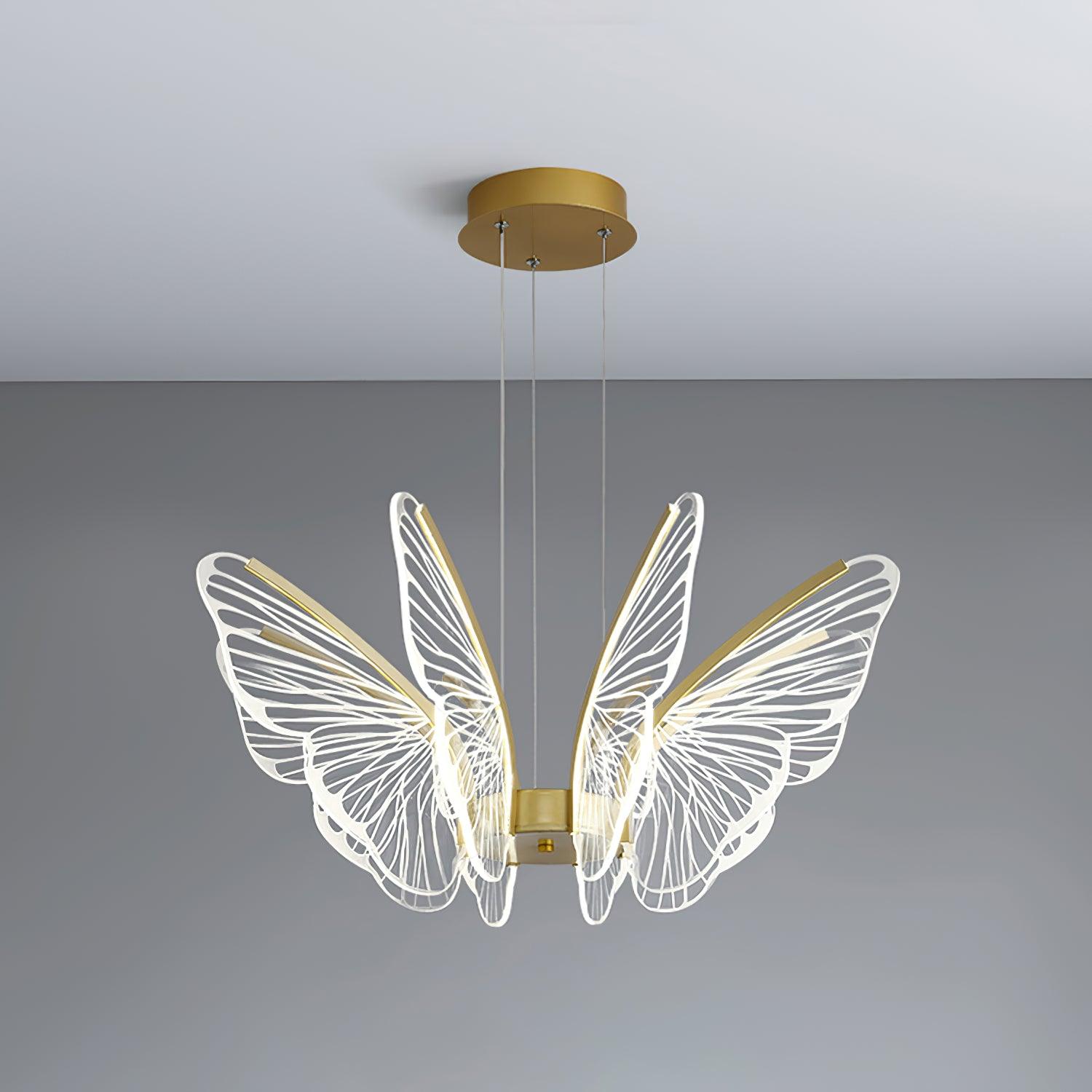Zorvi Chandelier Butterfly Wing Crystal