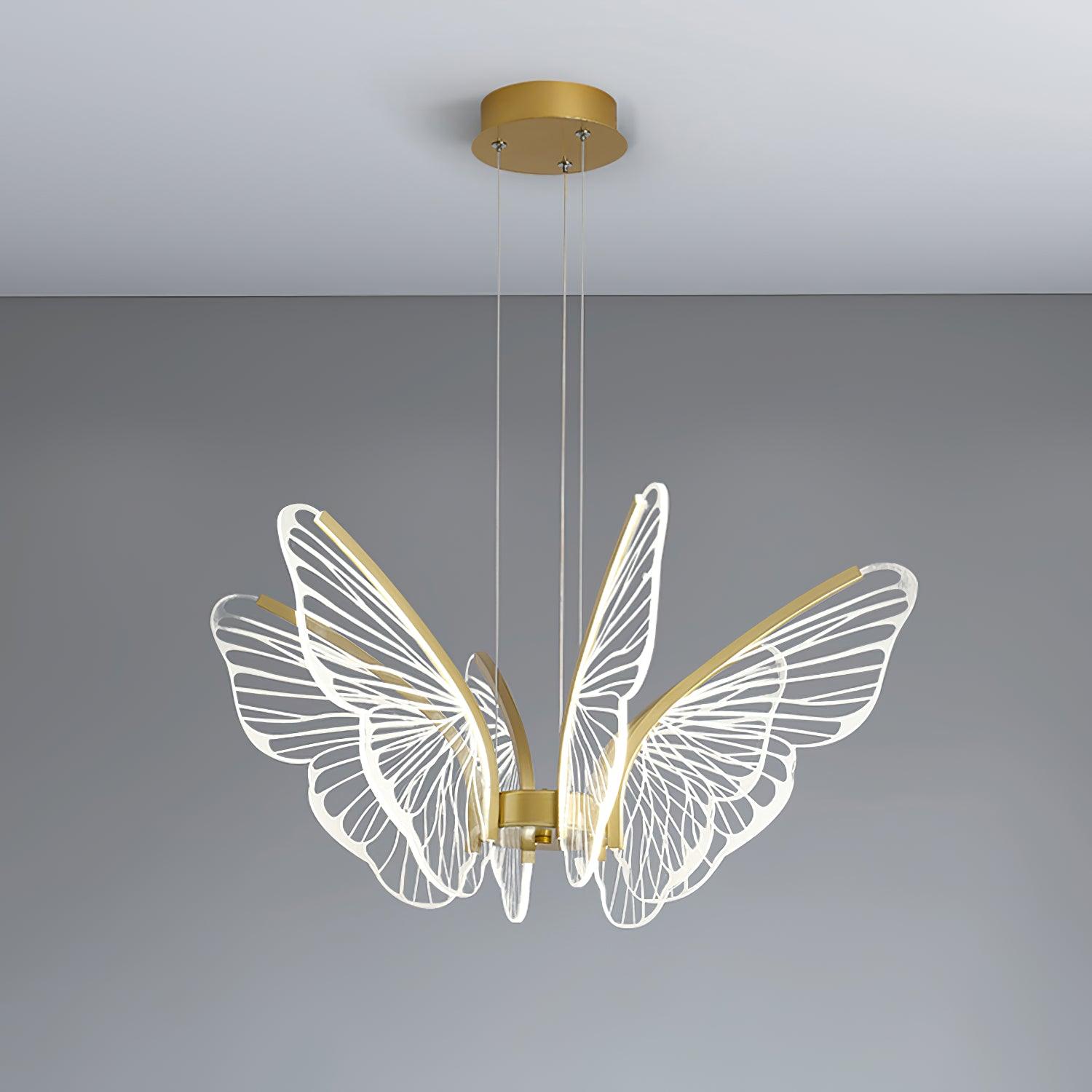 Zorvi Chandelier Butterfly Wing Crystal