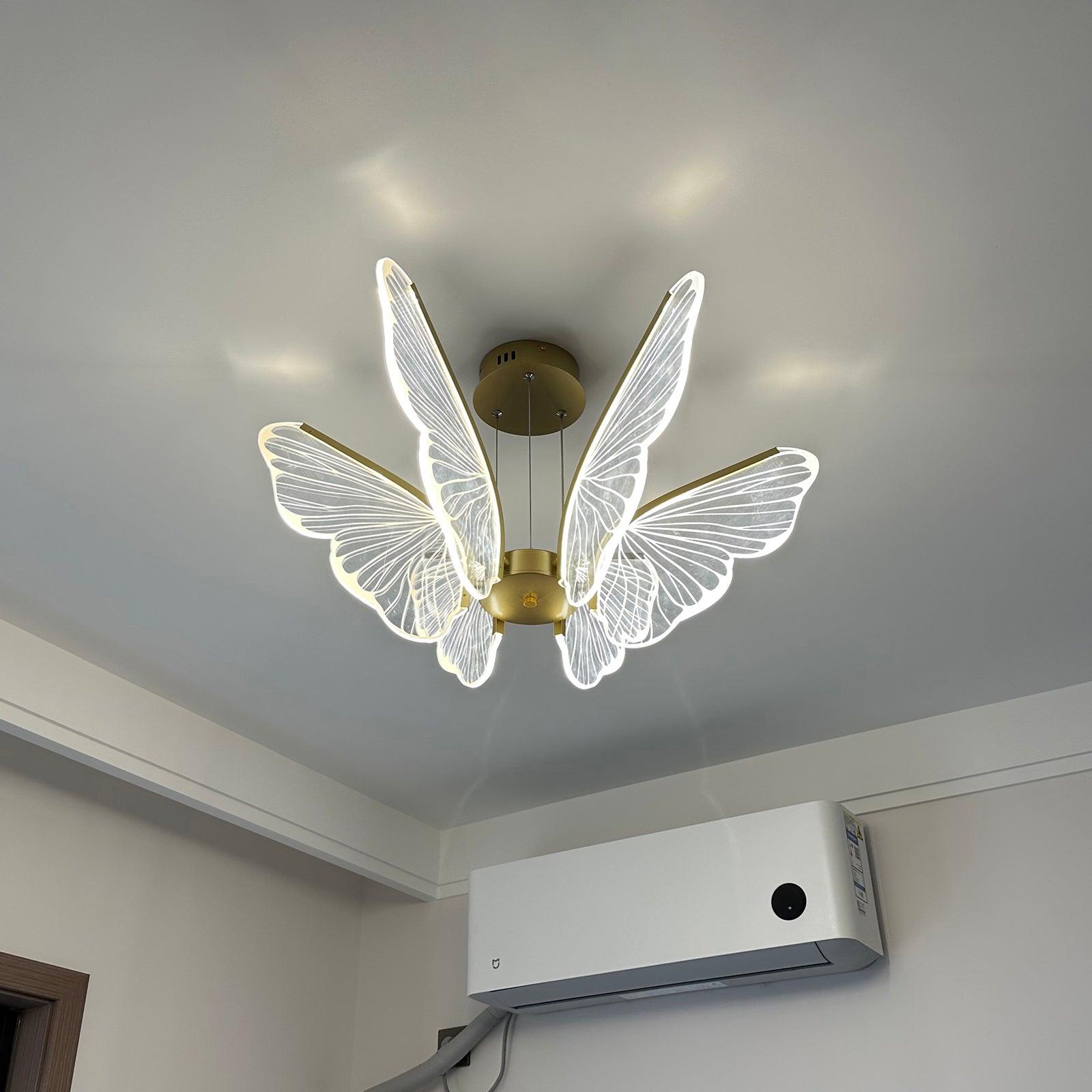 Zorvi Chandelier Butterfly Wing Crystal