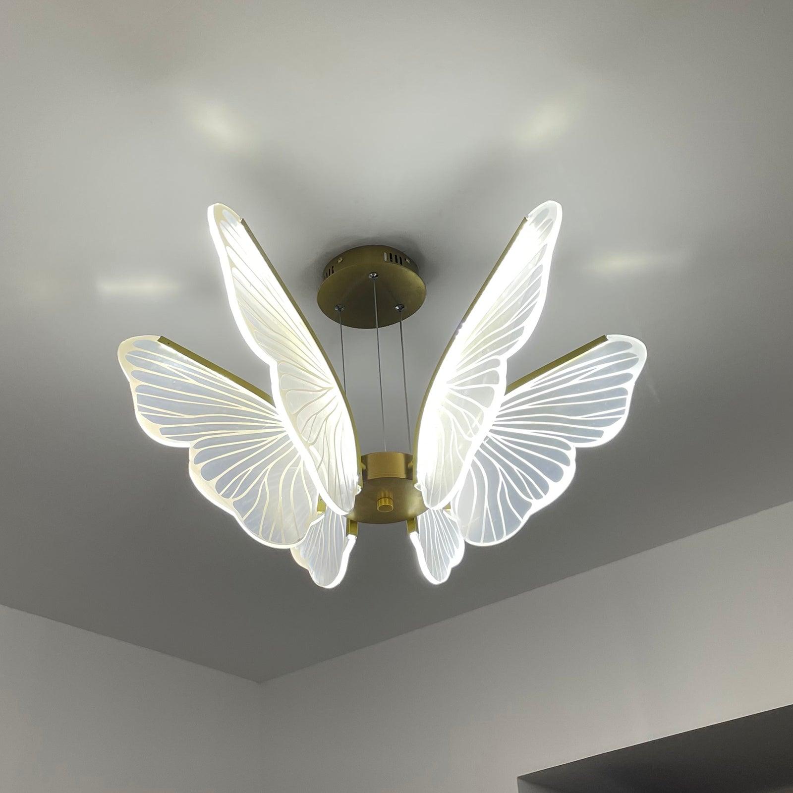 Zorvi Chandelier Butterfly Wing Crystal