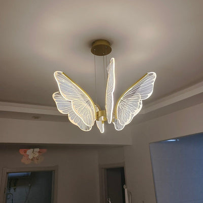 Zorvi Chandelier Butterfly Wing Crystal