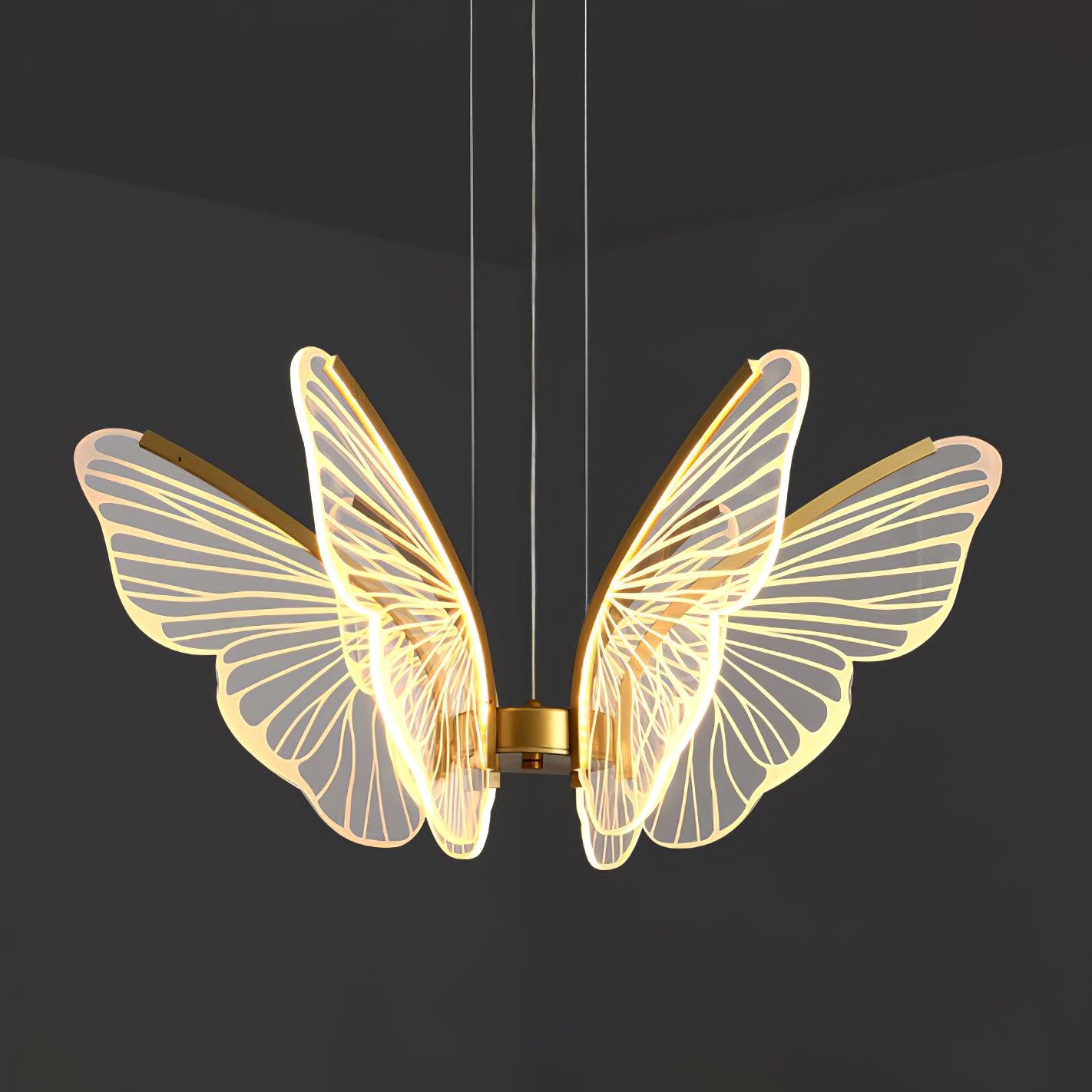 Zorvi Chandelier Butterfly Wing Crystal
