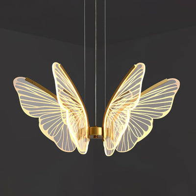 Zorvi Chandelier Butterfly Wing Crystal