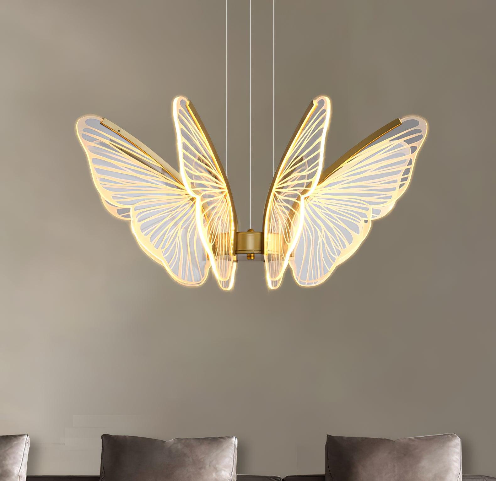 Zorvi Chandelier Butterfly Wing Crystal