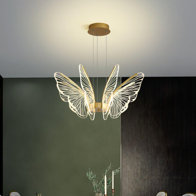 Zorvi Chandelier Butterfly Wing Crystal