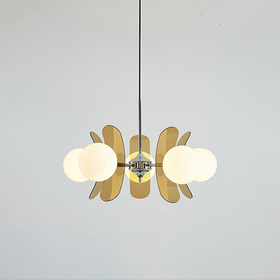 Quay Chandelier Phosphorescent Glass Lampshade