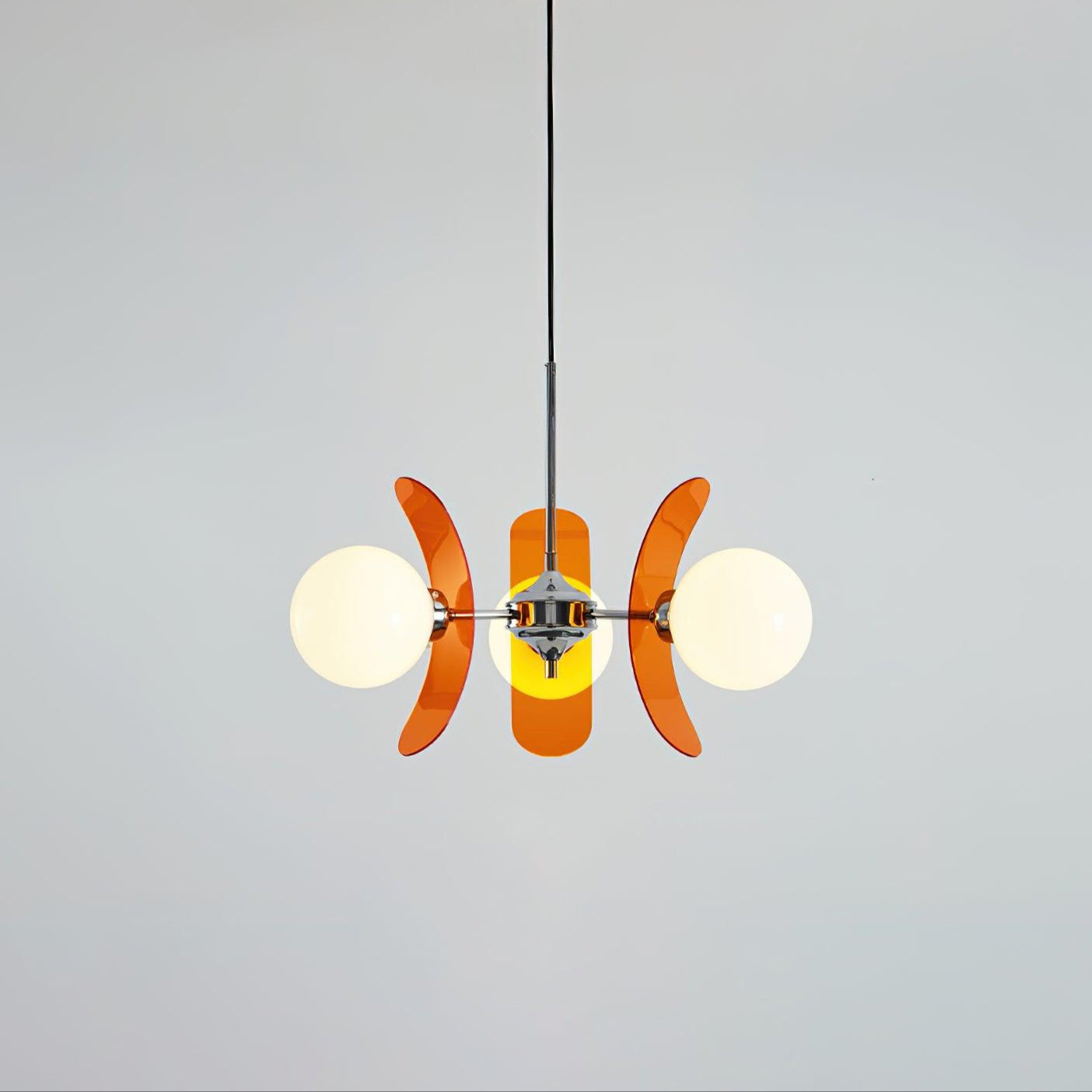 Quay Chandelier Phosphorescent Glass Lampshade
