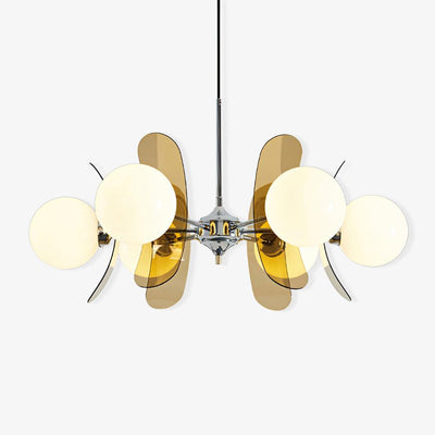 Quay Chandelier Phosphorescent Glass Lampshade