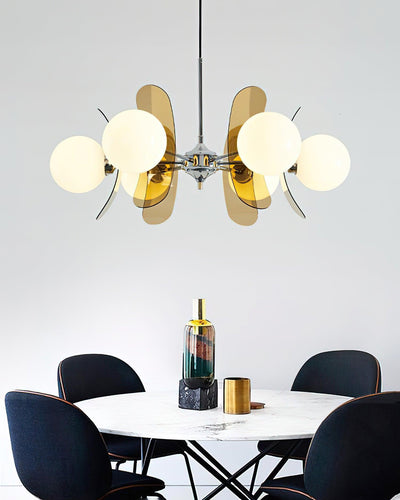 Quay Chandelier Phosphorescent Glass Lampshade