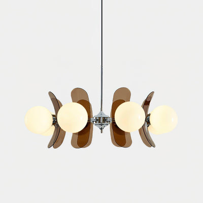 Quay Chandelier Phosphorescent Glass Lampshade