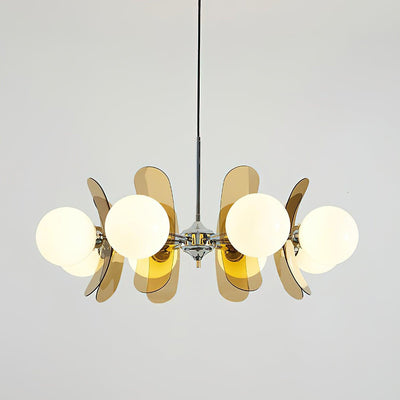 Quay Chandelier Phosphorescent Glass Lampshade