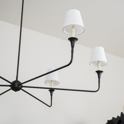 Arthaila Vintage Industrial Grande Fabric Chandelier - Neutral Decor