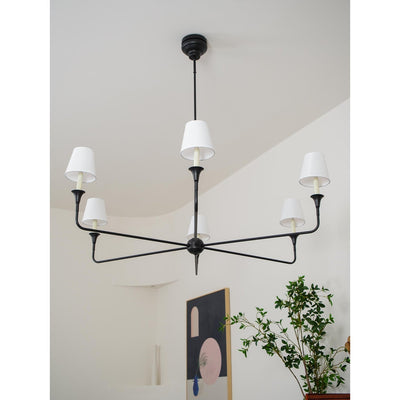 Arthaila Vintage Industrial Grande Fabric Chandelier - Neutral Decor