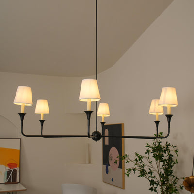 Arthaila Vintage Industrial Grande Fabric Chandelier - Neutral Decor