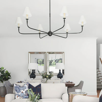 Arthaila Vintage Industrial Grande Fabric Chandelier - Neutral Decor
