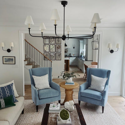 Arthaila Vintage Industrial Grande Fabric Chandelier - Neutral Decor